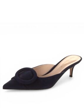 🆕 Gianvito Rossi Portofino Pumps Mules Black Suede